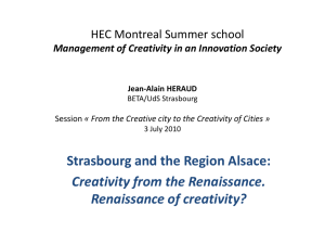 HEC Montreal Summer school Management of Creativity in an