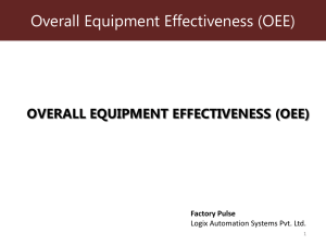 Overall Equipment Effectiveness (OEE)