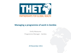THET-Managing a programme of work in Zambia