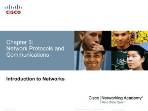 Chapter 3 - Network Protocols and Communications