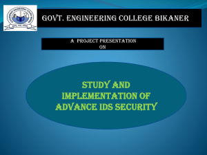 study and implementation of advance ids security