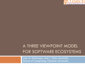 A Three Viewpoint Model for Software Ecosystems