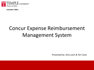 Concur Expense Reimbursement Management