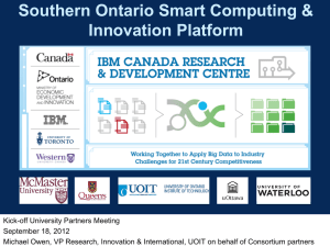 Southern Ontario Smart Computing & Innovation Platform PPTX