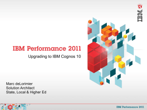 IBM IOD 2010 - IBM Cognos User Group