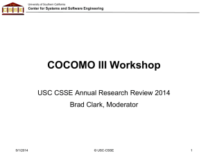 COCOMO-III-Workshop-v4 - Center for Software Engineering