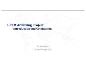 I-PLM Archiving Short Overview_v1