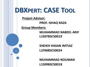 ER diagram 11 Forward Engineering in our CASE