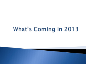 What*s Coming in 2013