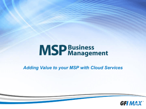 Adding Value to your MSP with Cloud Services