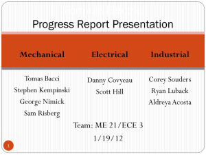 Progress Report Presentation