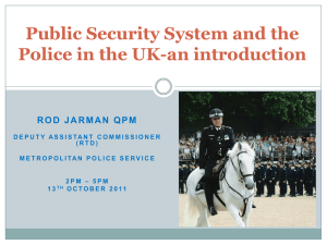Public Security System and the Police in the UK