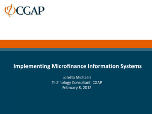 Implementing Microfinance Information Systems Model by Loretta