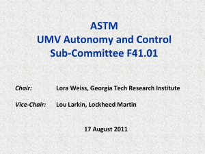 Dr.Weiss Autonomy Presentation for AUVSI August 2011