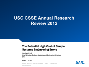 The Potential High Cost of Simple Systems Engineering Errors