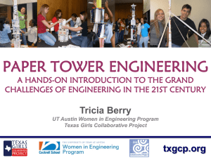 Paper Tower Engineering - Informal Science Education Association
