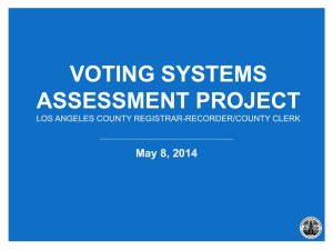 Voting Systems Assessment Project - California State Association of