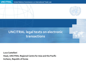 UNCITRAL legal texts on electronic transactions – Luca