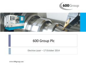 Investor visit to Electrox Laser - 17 October 2014