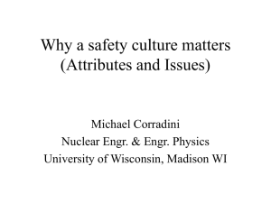 Why a safety culture matters