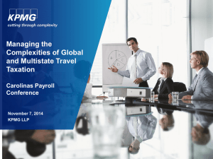 Managing the Complexities of Global and Multistate Travel Taxation