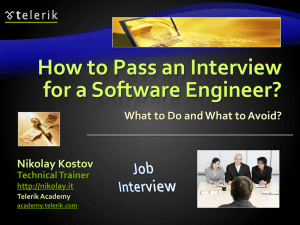 How to Pass an Interview for a Software Engineer?