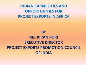 PEPC PRESENTATION - Project Exports Promotion Council of