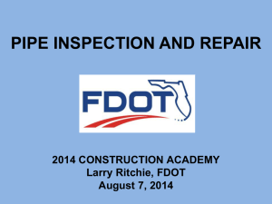 Pipe Inspections - Florida Department of Transportation