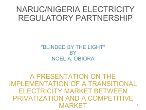 Implementation of a Transitional Electricity Market