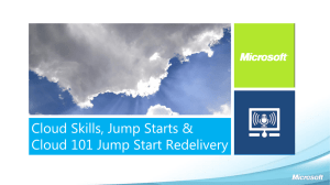 Cloud Skills, Jump Starts & Cloud 101 Jump Start Redelivery