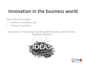 What is Innovation in the business world