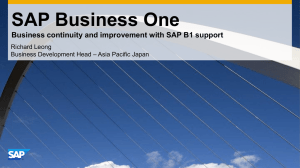 SAP Business One - Users of SAP in the Philippines