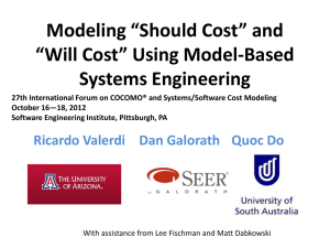 Modeling *Should Cost* and *Will Cost* Using Model