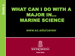 Marine Science - University of South Carolina