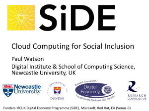 Cloud Computing for Social Inclusion