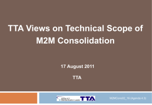 Views on Technical Scope of M2M Consolidation - Docbox