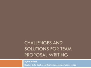 Challenges and Solutions for Team Proposal Writing