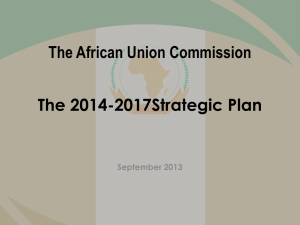 The African Union Commission Draft Strategic Plan
