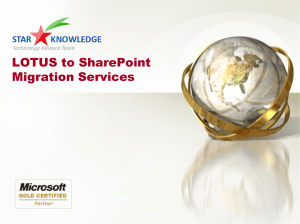 Lotus - SharePoint Migration Service