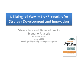 A Dialogical Way to Use Scenarios for Learning and Strategy