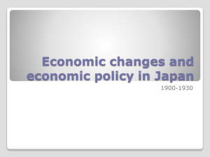 Economic changes and economic policy in Japan 1900