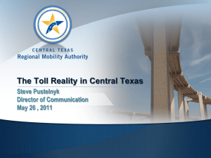 The Toll Reality in Central Texas
