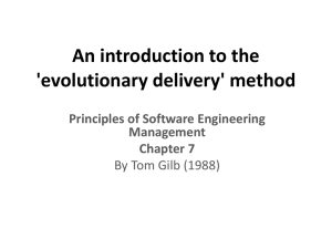 An introduction to the `evolutionary delivery` method