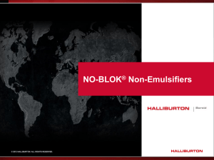 NO BLOK® Non-Emulsifiers Customer Presentation