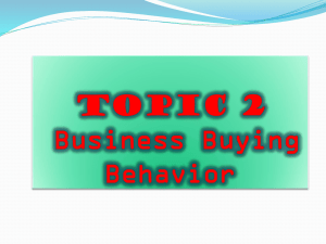 Business Buying Behaviour