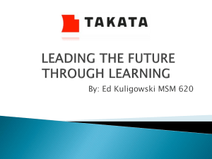 TAKATA LEADING THE FUTURE THROUGH LEARNING