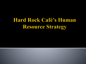 Hard Rock Café`s Human Resource Strategy