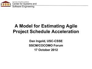 A Model for Estimating Agile Project Schedule Acceleration