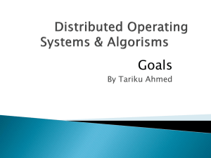 Distributed Operating Systems & Algorisms