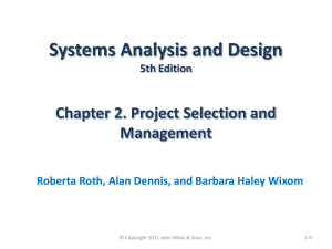 Project Selection and Management